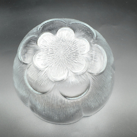 Vintage Clear Glass Flower Bowl Turkish 7" - Picture 3 of 7